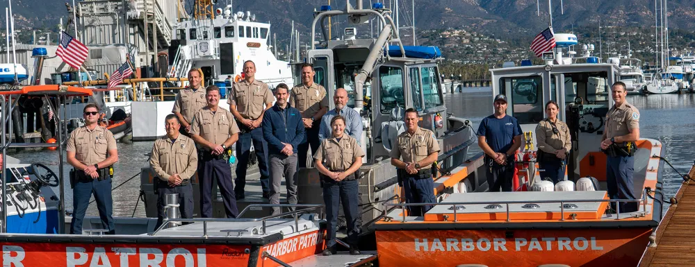 Santa Barbara Harbor Patrol on boats