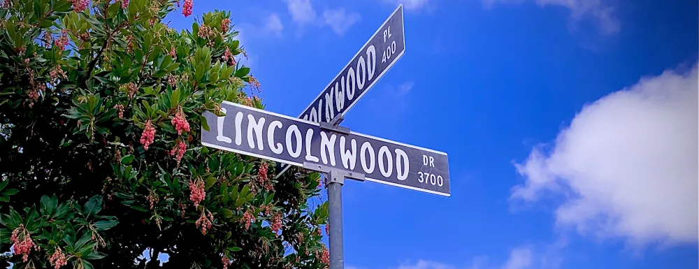 Lincolnwood Dr street sign