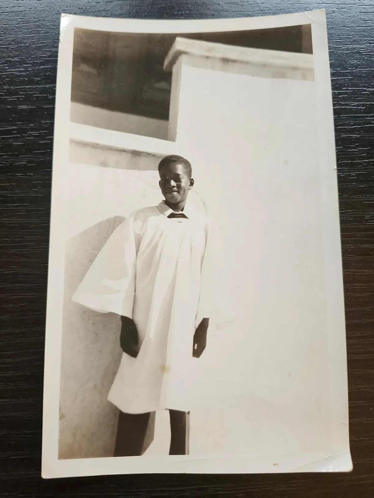 Lawrence Wanzer in Choir Robe at Second Baptist Church