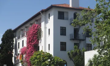 Lobero Building with Bougainvillea