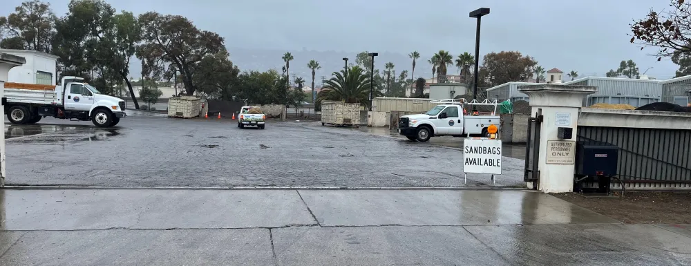 Entrance to City of Santa Barbara's Sandbag Station at 401 E. Yanonali Street